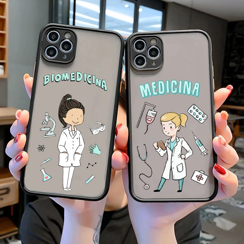 Social services psychology Doctors Nurse medicina PC Back Phone Case For iphone 11 12 13 14 15 16 Pro Max 14 15 16 Plus X XR