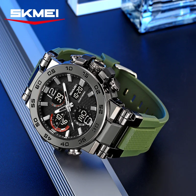 

SKMEI 3 раза спортивные цифровые электронные часы модные светодиодные кварцевые часы для мужчин водонепроницаемые наручные часы с будильником Reloj Hombre