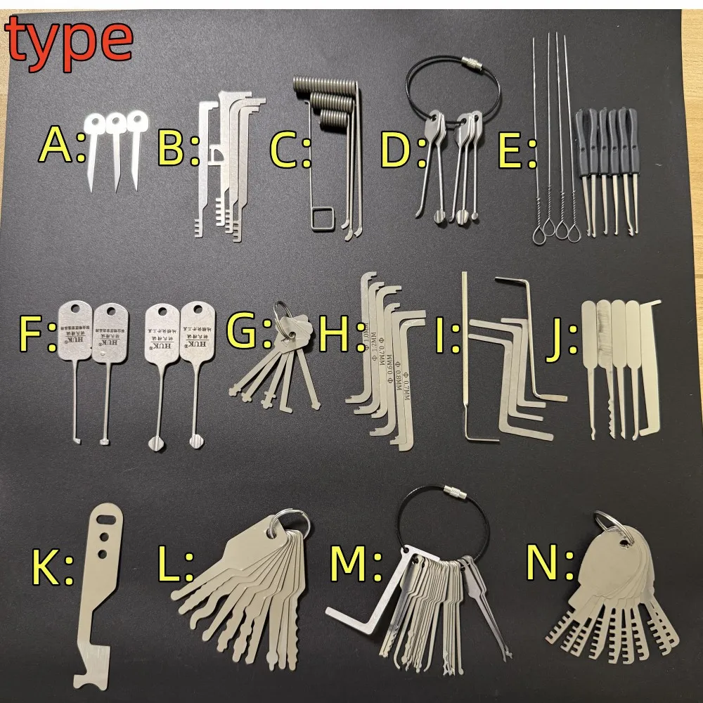 

A-Z type Professional Hand Tool Stainless Steel Tension Wrench Replacement Turning double head tension wrench Push Rod tool