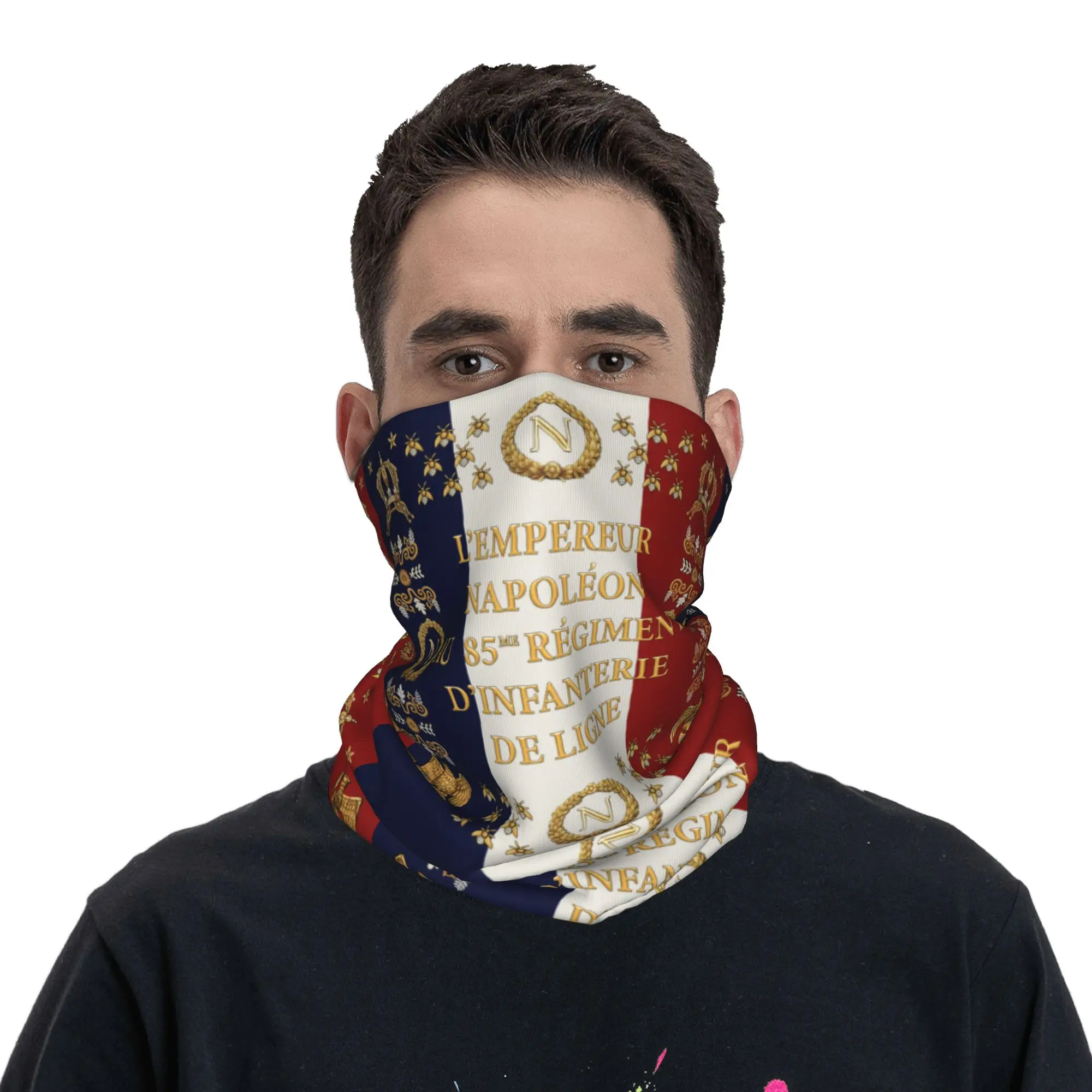 

Наполеонский французский 85-й полковый флаг бандана зимняя теплая шея женский ветрозащитный шарф для лица для пеших прогулок