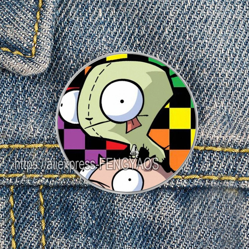 Cartoon Invader Zim Odznaka Broszka Przypinka Akcesoria Do Ubrań Plecak Dekoracja Prezent