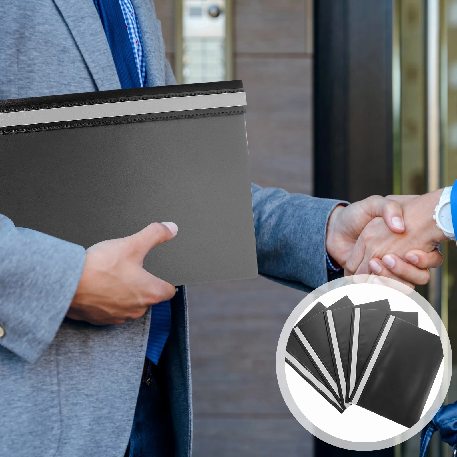 

15Pcs A4 Document Folders PP Material File Organizer for Office School Home Use Portable Loose Leaf Folder Supplies