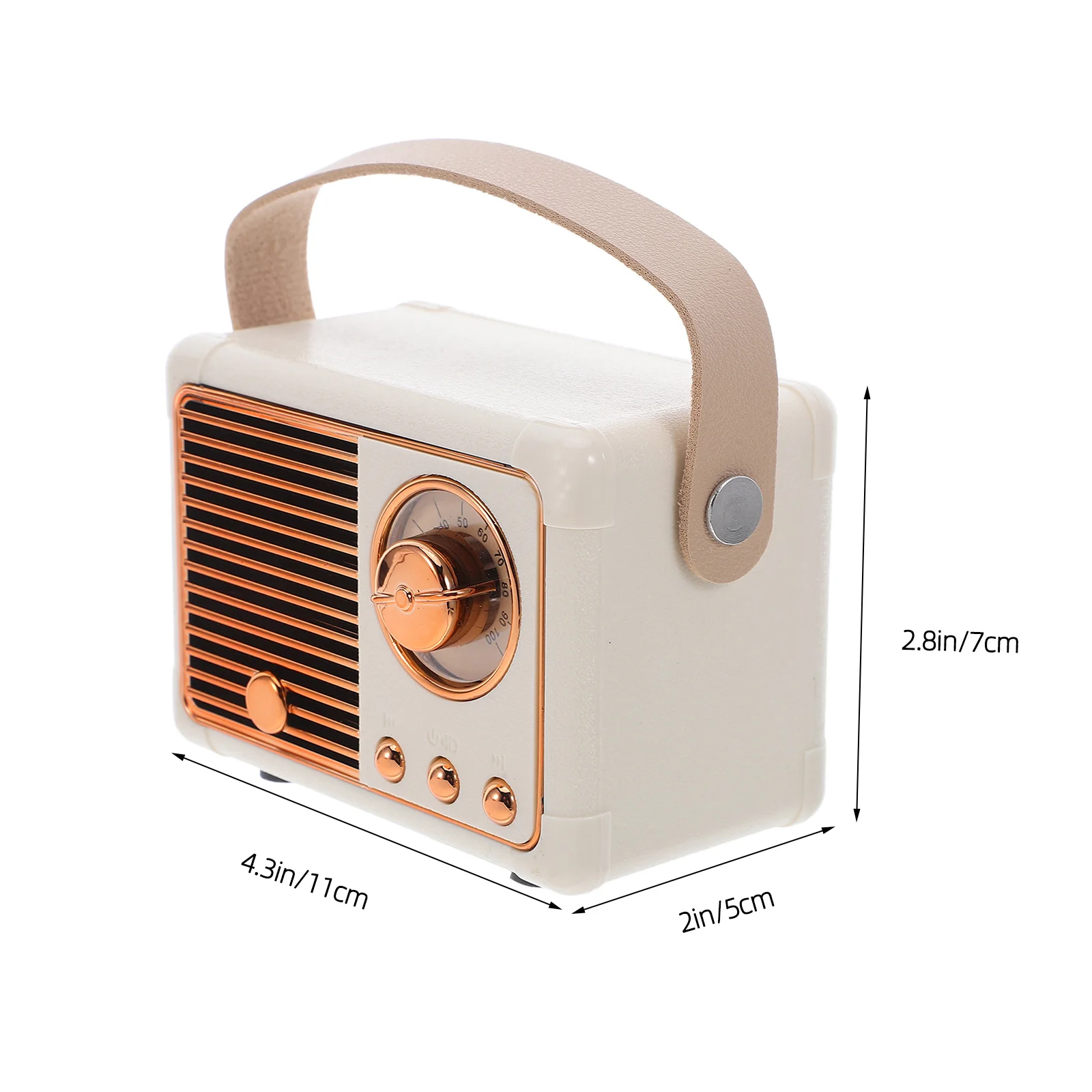 レトロミニポータブルワイヤレススピーカー コンパクトビンテージサブウーファー アウトドア旅行キャンプハイキングパーティー音楽プレーヤー