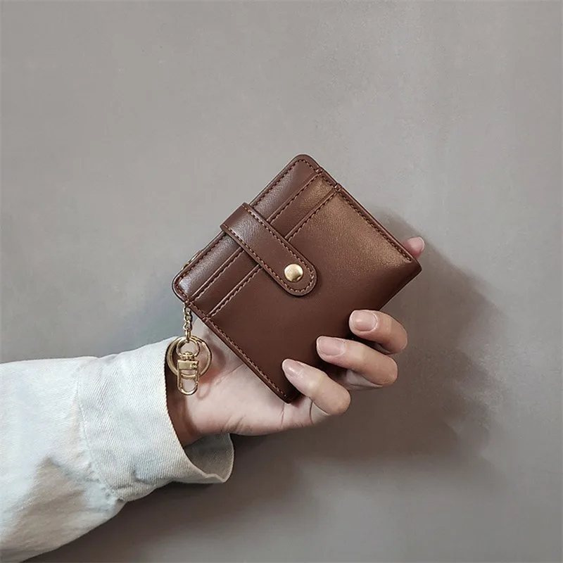 

Women Wallets PU Leather Female Purse Mini Hasp Solid Multi-Cards Holder Coin Short Wallets Slim Small Wallet Zipper Hasp