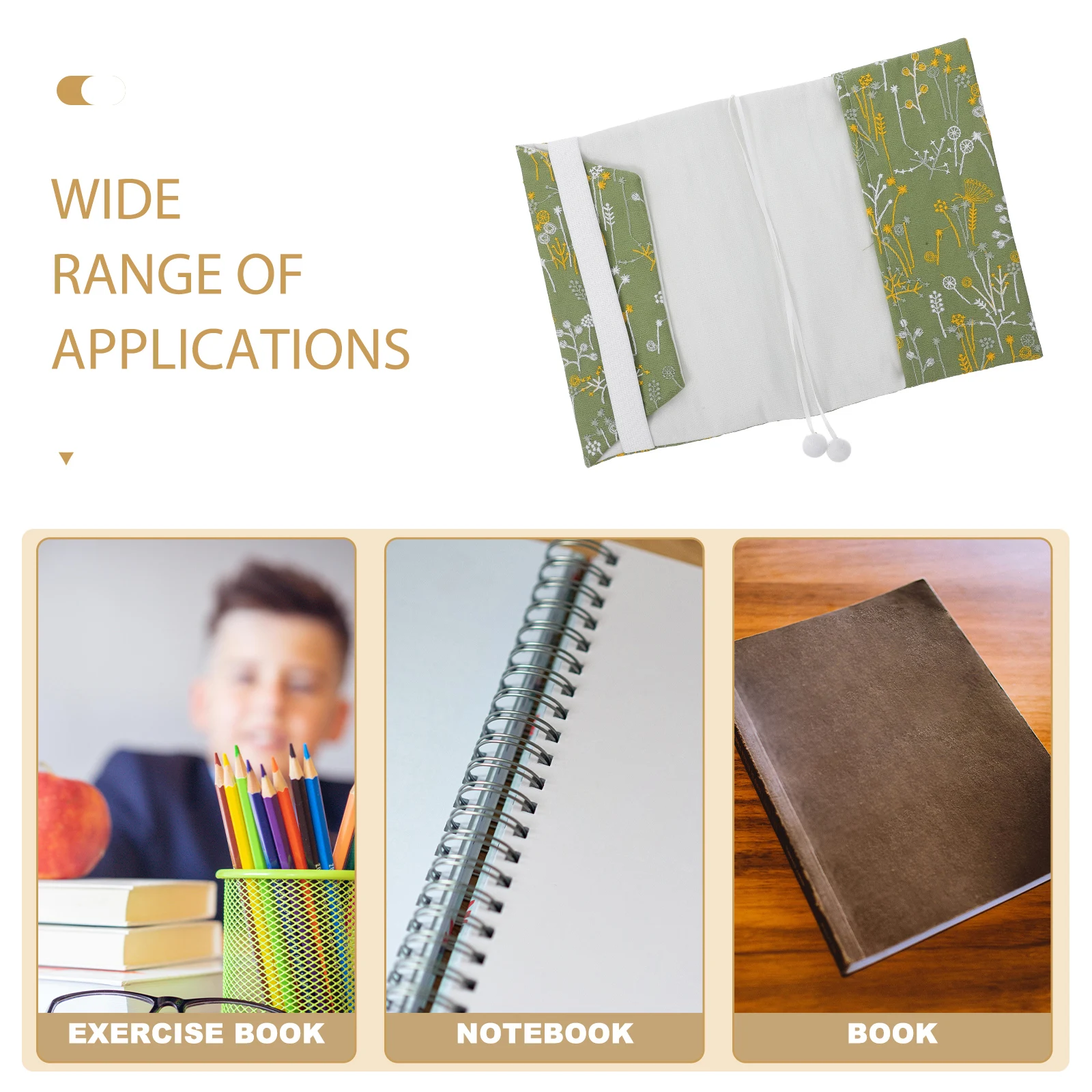 Delicate Fabric Cover Cloth Art A5 Notebook Cover Reusable Protector For Hardcover Schoolbooks Creative Decorative