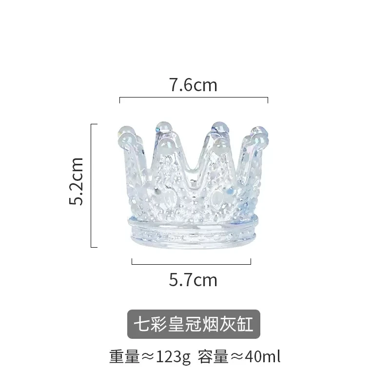 Crystal Crown romantic European glass candlestick creative tabletop jewelry rack decoration items candlelight dinner props