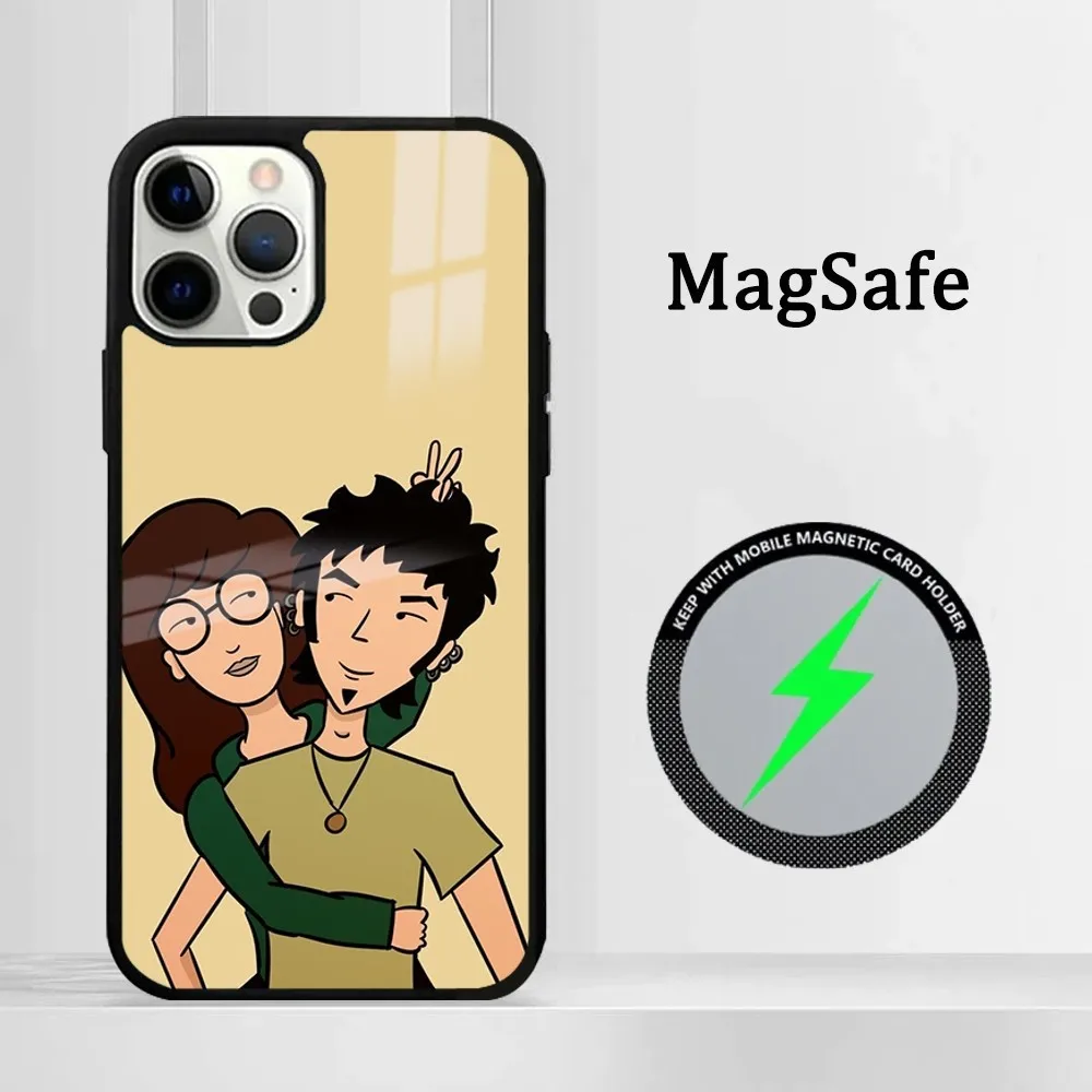 Anime D-Daria Phone Case For IPhone 16 15 14 13 12 11 Pro Max Plus Mini Magsafe Mirror Wireless Magnetic Cover