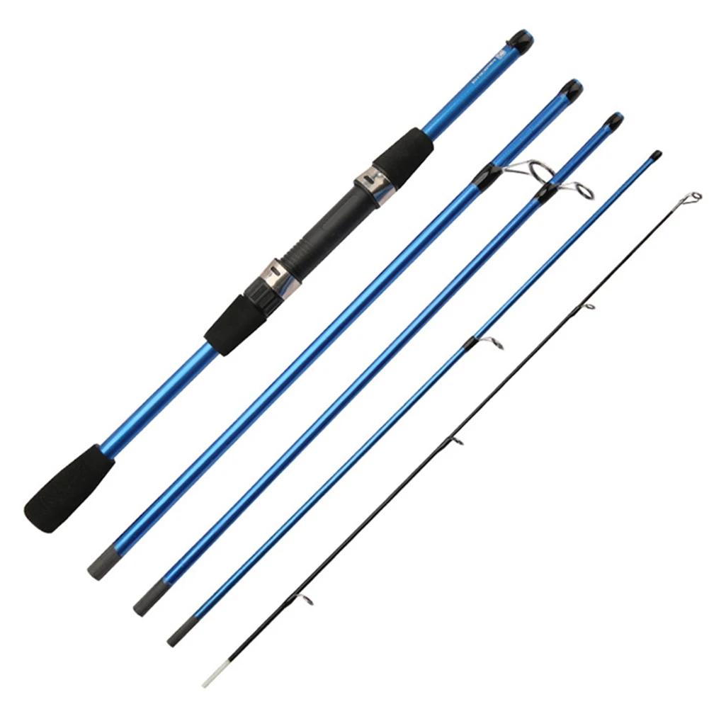 Strong Load Bearing Fishing Rod Blue Fishing Rod Carbon Fiber Rod Strong Casting Ability 4-section Fishing Rod