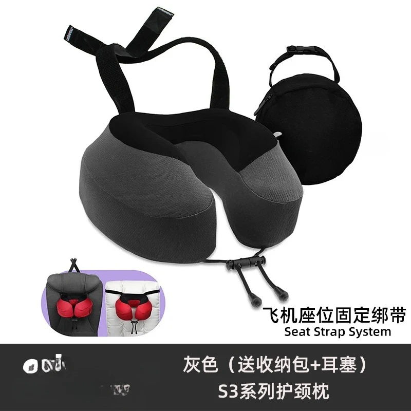 وسادة الرقبة الذاكرة القطنية المحمولة السفر مكتب قيلولة وسادة طائرة المدرب