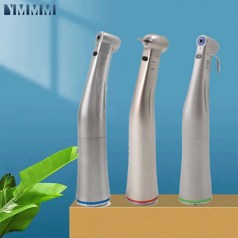 

Dental Supplies Low Speed Handpiece LED Fiber Optic Handpiece Internal Water Spray Contra Angle Push Button Chuck Handpiece