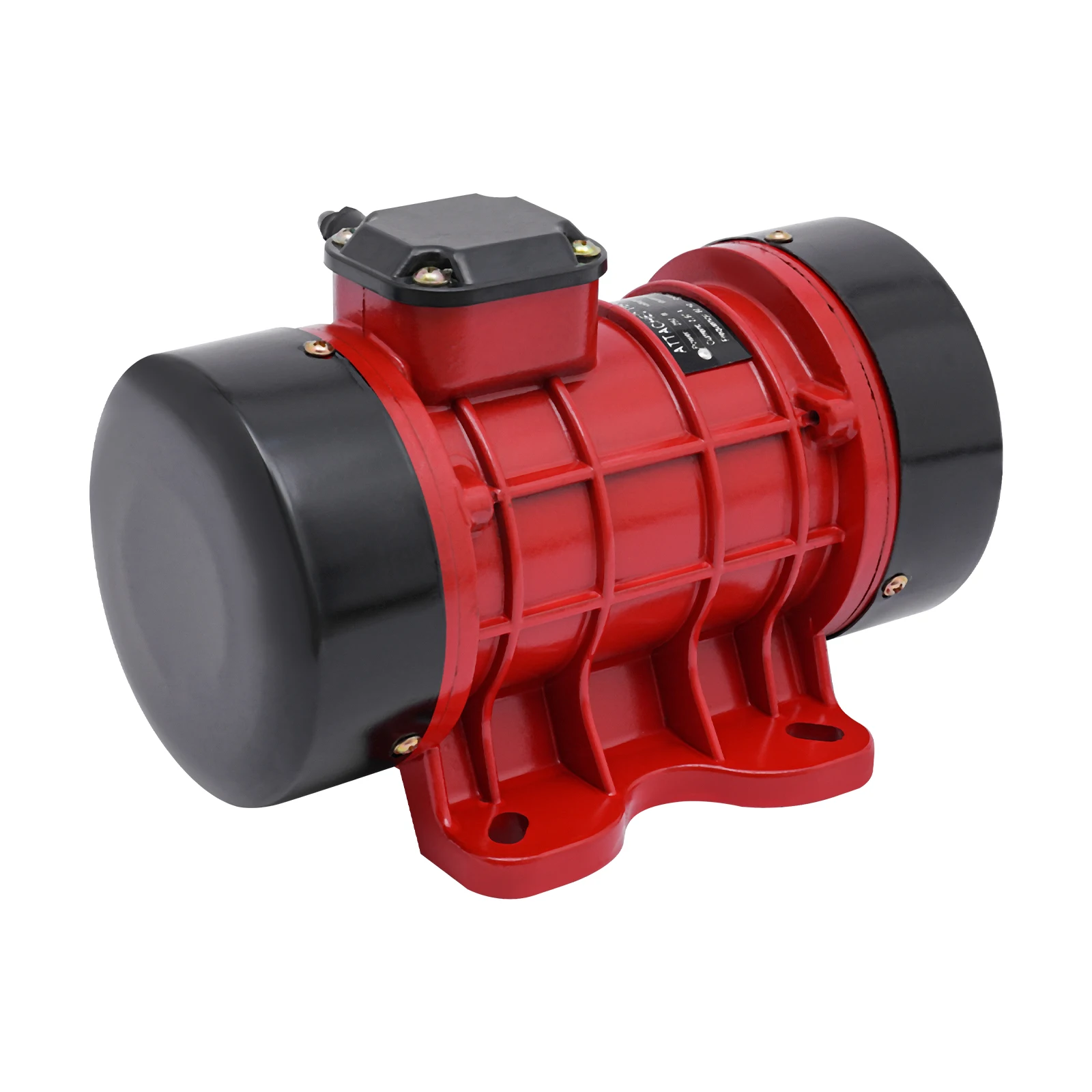 110V Concrete Vibrator Vibration Motor, 250W Electric Vibrating Vibrators Motor for Shaker Table, 3500 RPM (Red+Black)