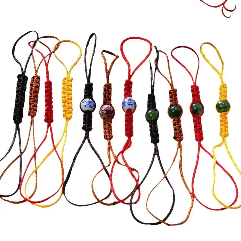 1pcs Teapot Lid Hanging Tether Rope Woven Cover Cord Fob Gongfu Tea Ceremony Accessories For Zisha Porcelain Cast Iron Teapots