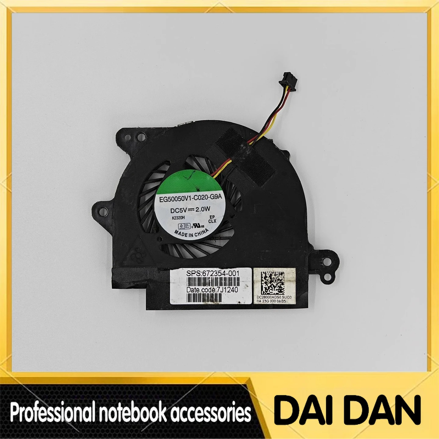 FOR HP FOLIO 13-1000 13-1015tu FAN 672354-001 EG50050V1-C020-G9A