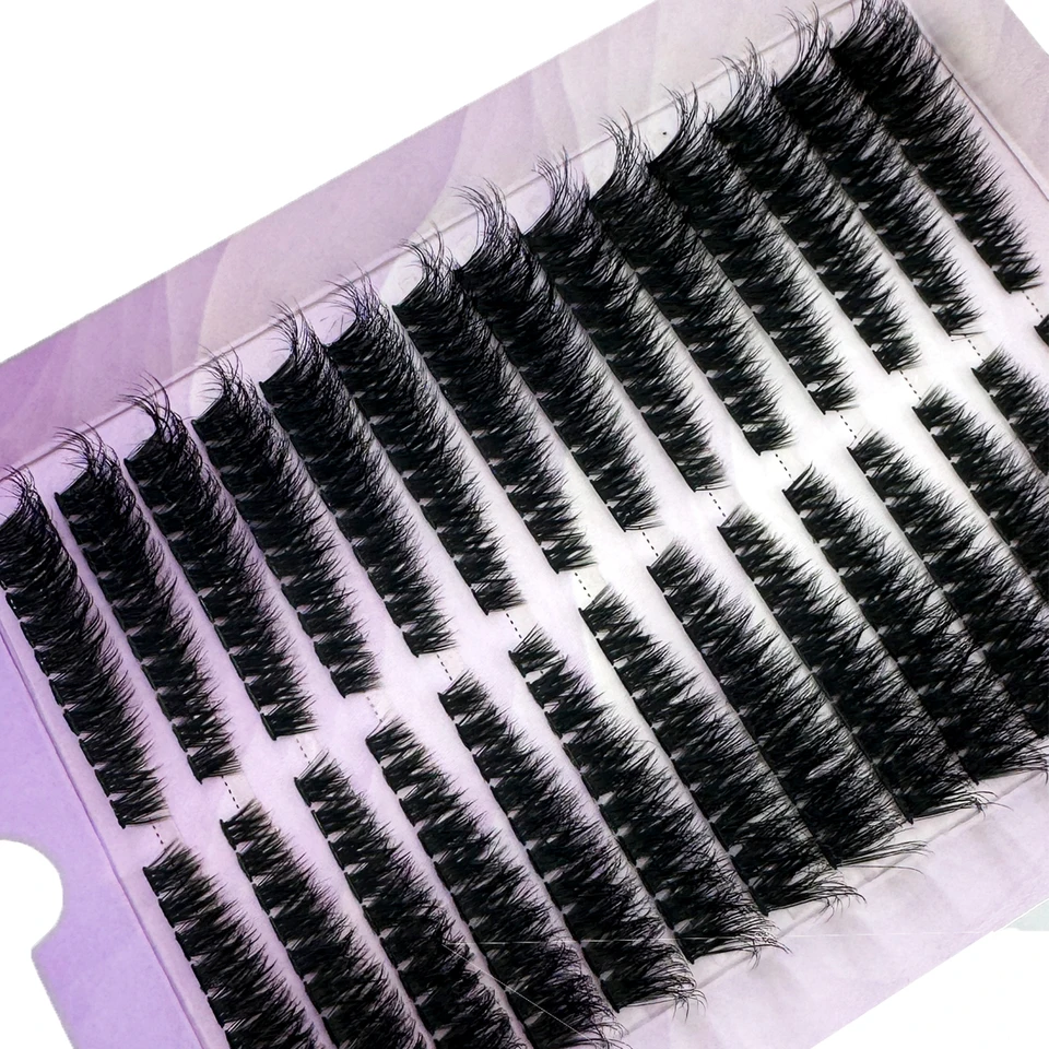 14 Filas de Pestañas Fluffy Clusters Voluminosas Extensiones de Pestañas 50D/80D Izquierda/Derecha Individuales Ojo de Gato 3