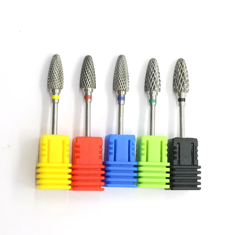 DDQ New Safety Carbide Nail Drill Bits With Cut Drills Carbide Milling Cutter For Manicure Remove Gel Nails Accessories Tool