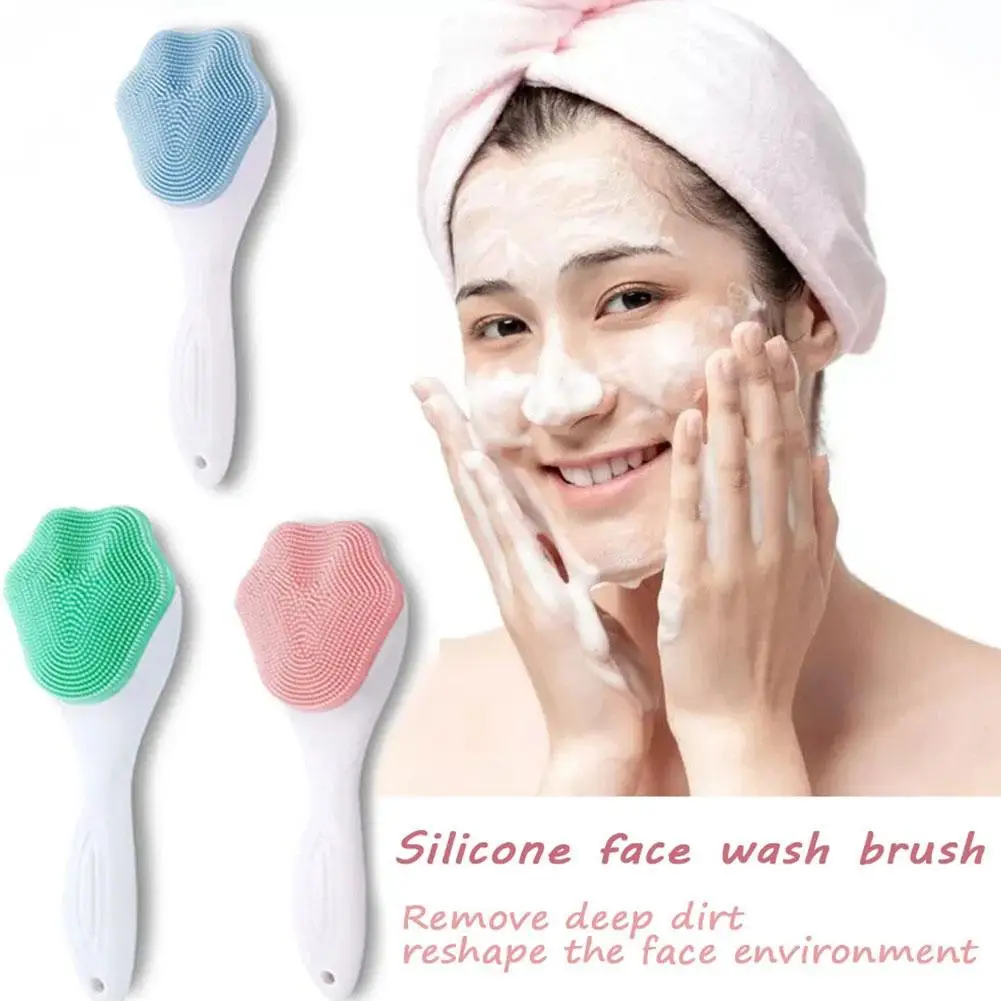 Brosse manuelle de nettoyage en profondeur du visage en Silicone, épurateur de visage patte de chat pour l'élimination du maquillage, les points noirs et l'exfoliation des pores, 1 pièce