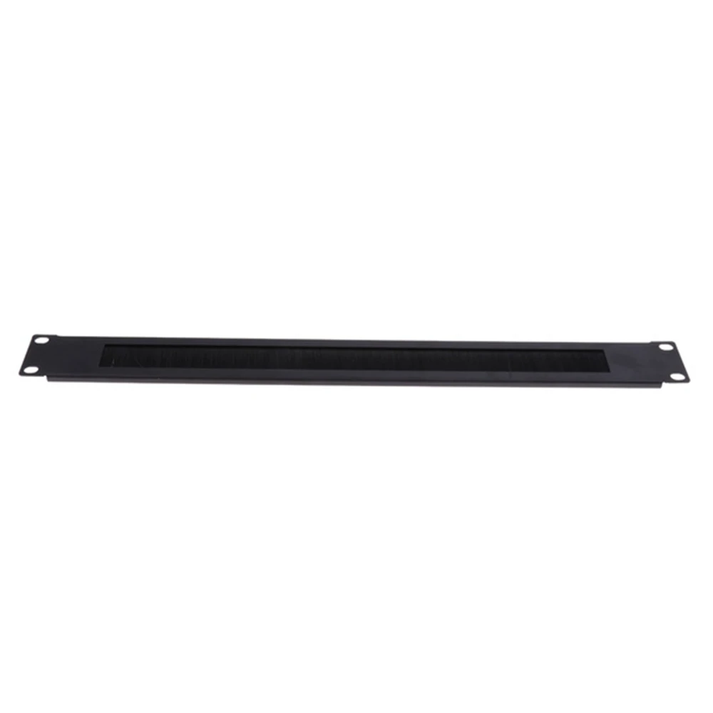 1 peça 1u 19 Polegada montagem em rack placa de cobertura montagem em rack placa de escova de rede em branco painel servidor gabinete gerenciamento de cabos