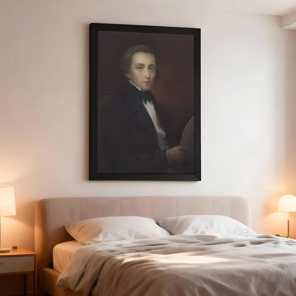 Classical Composer Frederic Chopin Poster Artistic Peel-Off Wall Decor, Indoor Outdoor Home Ornament for Collectors