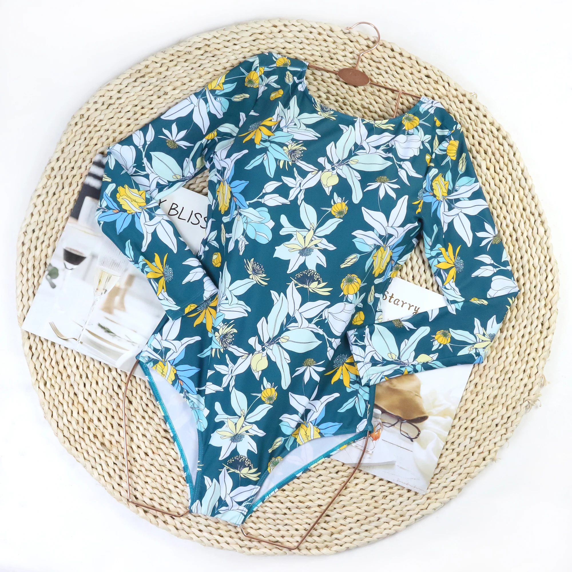 Bikini de una pieza, traje de baño 2025, traje de baño sin espalda para mujer, traje de baño Floral, ropa de playa, Monokini, trajes de baño para mujer