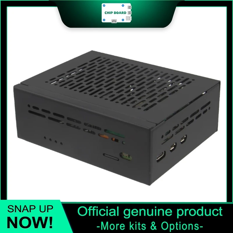 

Металлический корпус Geekworm X1011-C1 для Raspberry Pi 5, совместимый с X1011 Shield, прочная конструкция из алюминия