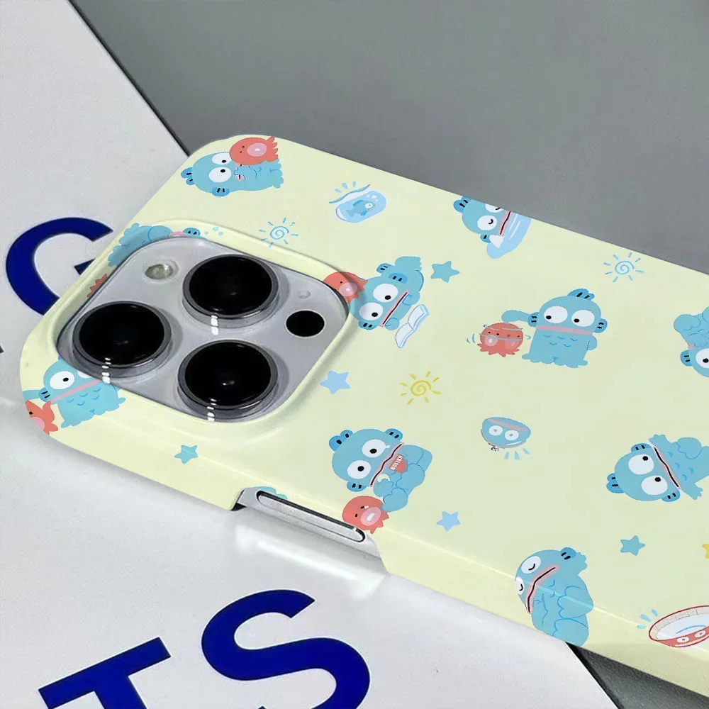 Cute Sanrio Hangyodon Phone Case for IPhone 16 15 14 13 12 11 Pro Max XS XR XSMax 6 7 8 Plus Glossy HD Hard PC Cover