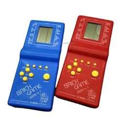 Random color Large Screen Retro Brick Game Console for The Tetris Games Racing Tank Multiple Games Nostalgic Handheld Brick