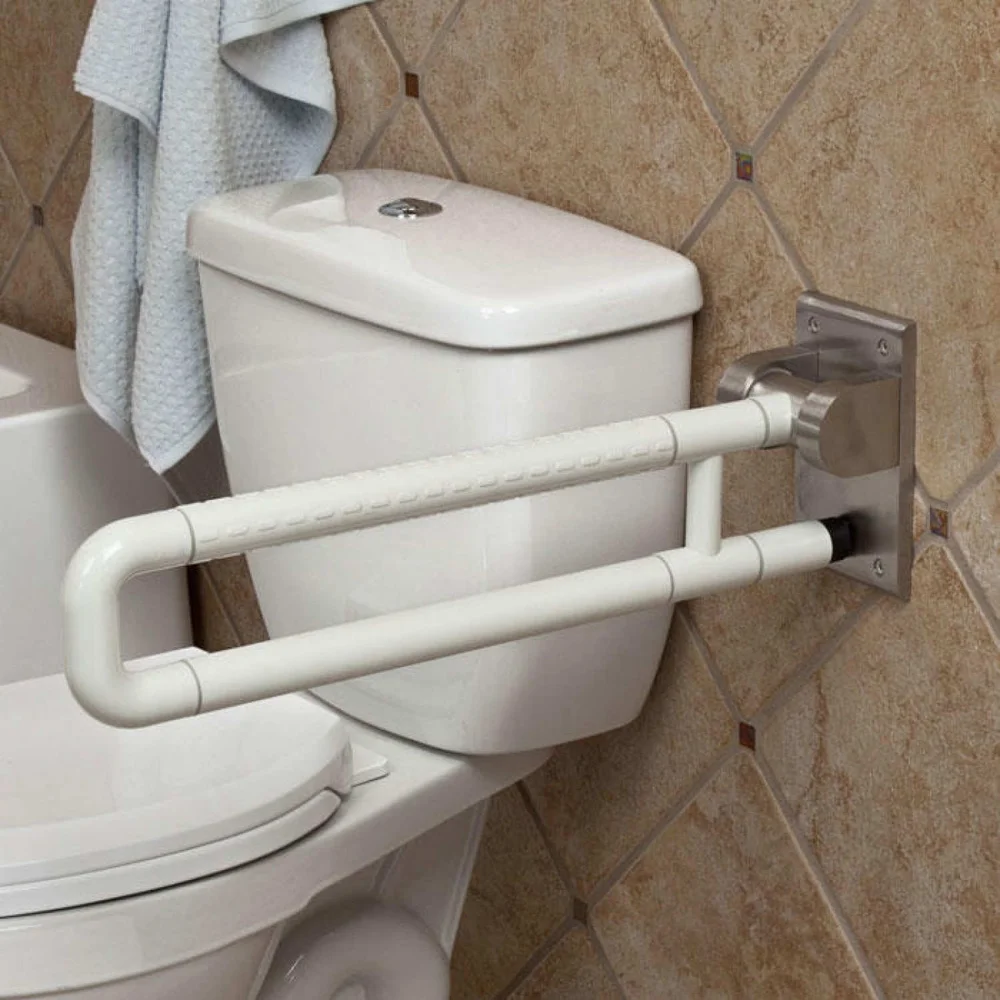 

Nylon Disabled Toilet Fold up Handle Bathroom Antislip Grab Bar