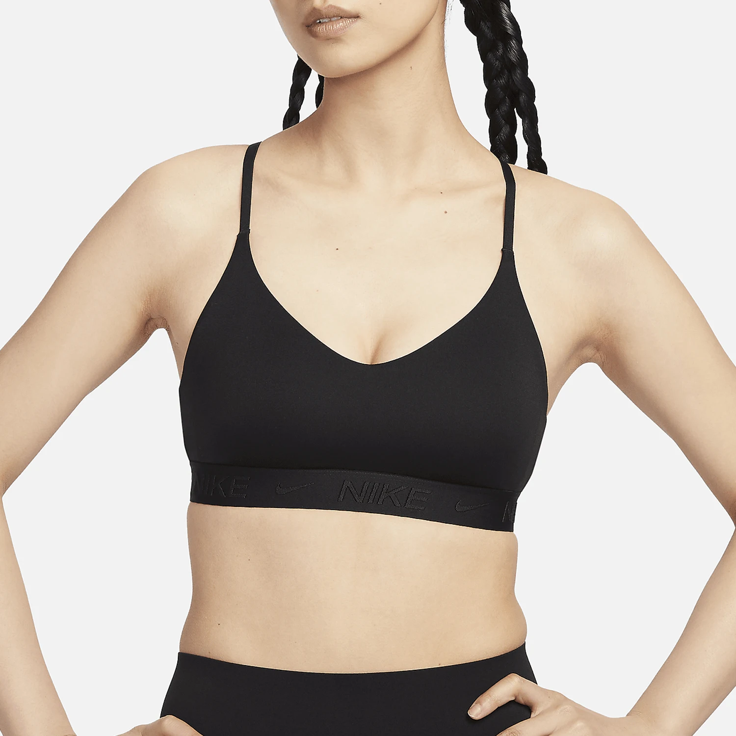 

Оригинальный женский регулируемый дышащий спортивный бюстгальтер для фитнеса Nike Indy FD1063-010