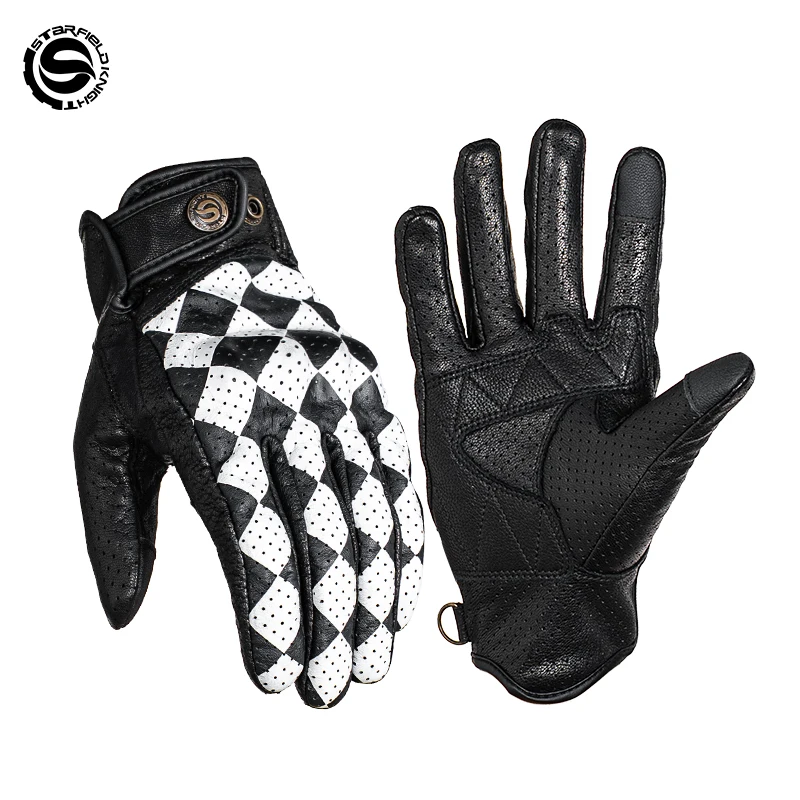 sfk-black-white-motorcycle-gloves-vintage-summer-breathable-real-goat-leather-non-slip-wear-resistant-riding-protective-gears