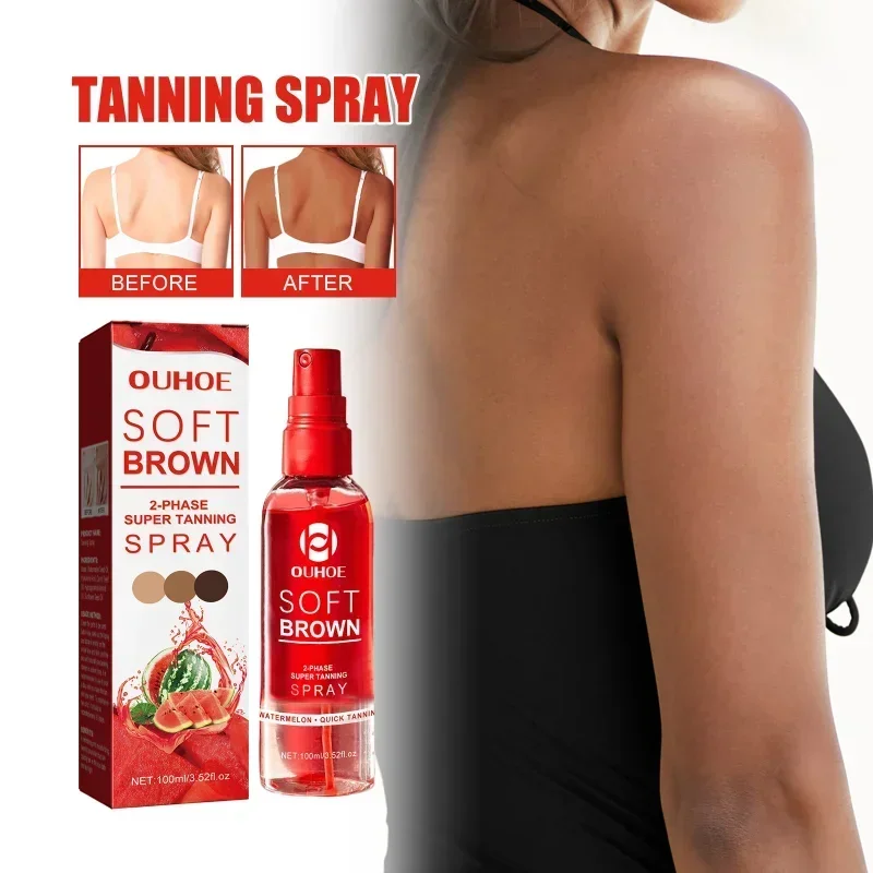 Natural Self Tanning Spray outdoor sunbathing Long Lasting Instant Tan Body Bronzer summer Skin Care sun-free Make Sexy Skin