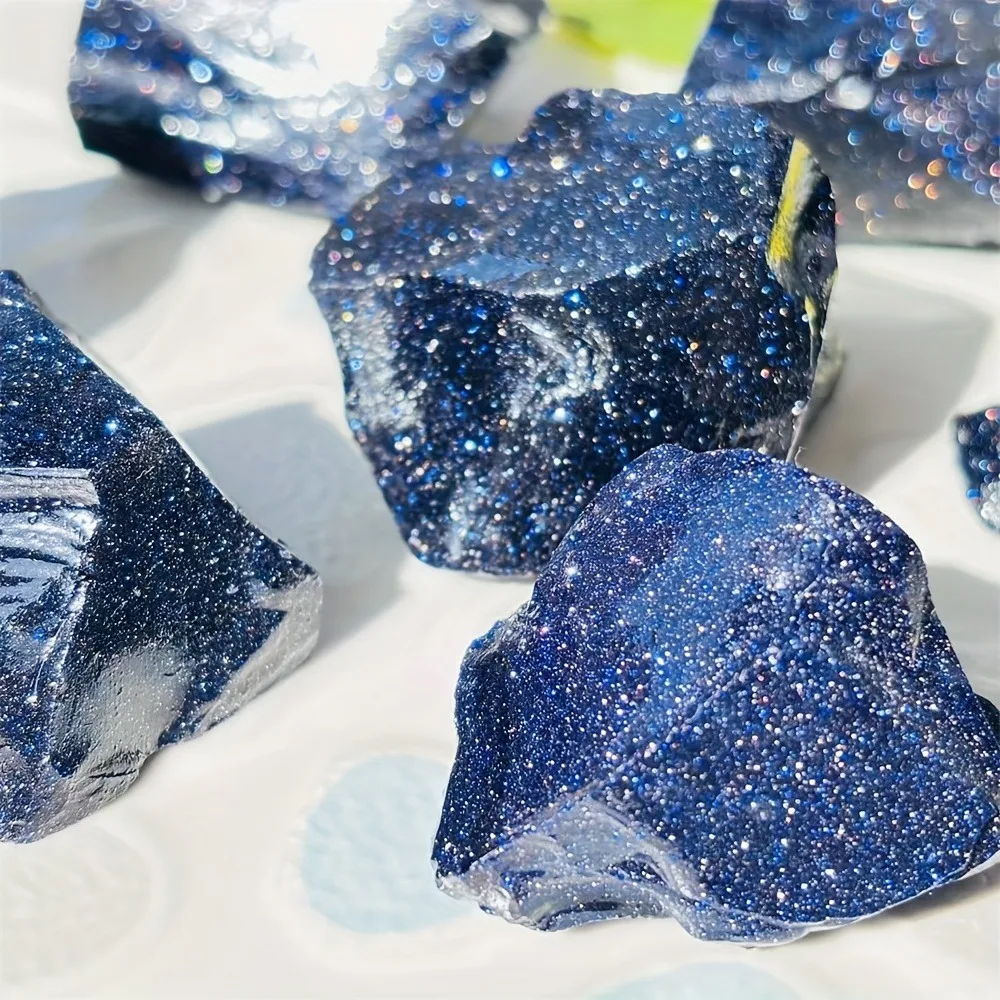Natural Rough Stone Blue Sandstone  Raw reiki Gemstone Chakra Irregular Crystals Blue Apatite for fengshui decorations