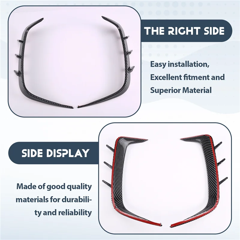 

Rear Bumper Spoiler Air Vent Cover 1 Pair Side Canard Rear Wind Blade For BMW 4 Series G22 G23 425I 430I M440i M Sport