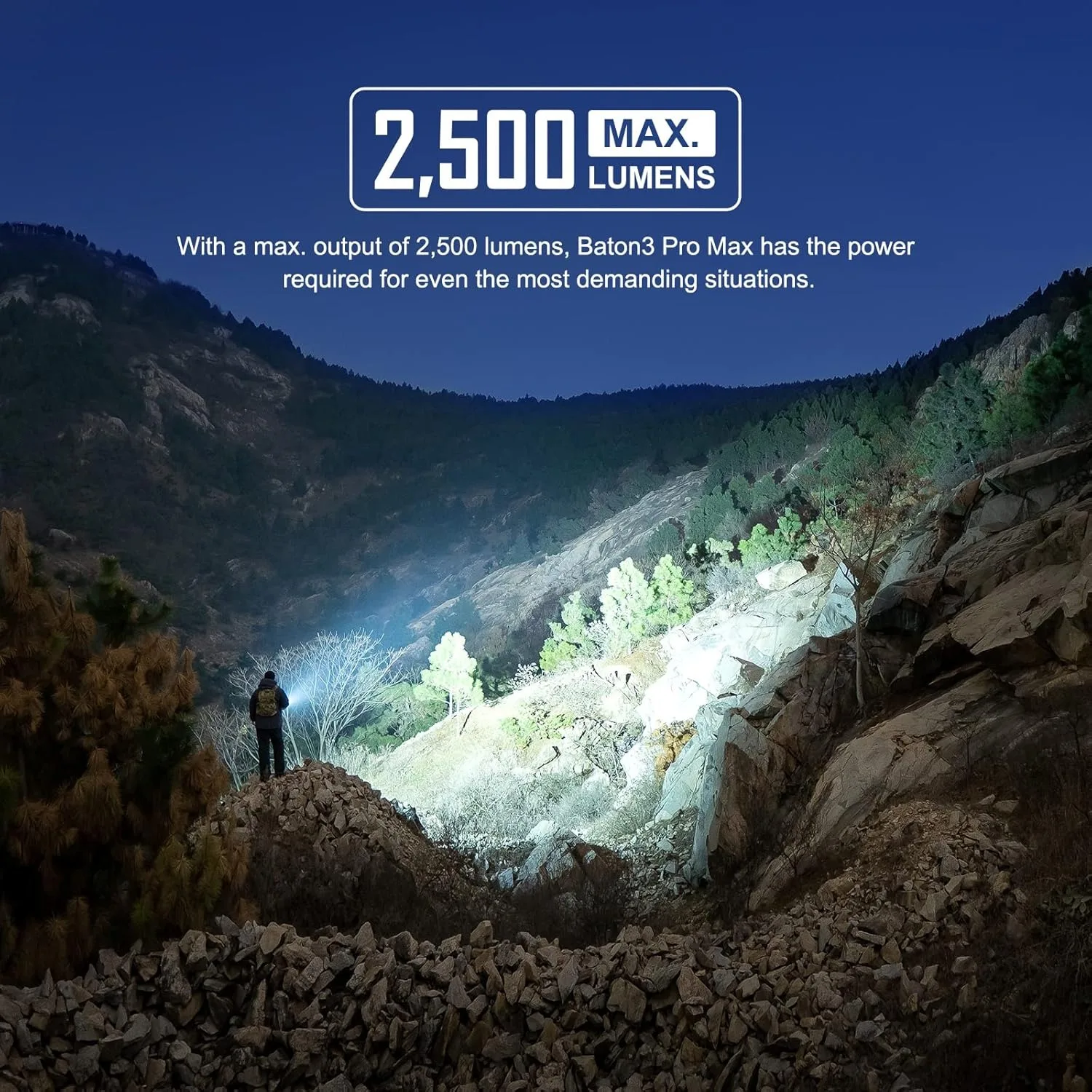 OLIGHT Baton 3 Pro Max-linternas de bolsillo EDC compactas recargables, 2500 lúmenes, Sensor de proximidad de seguridad