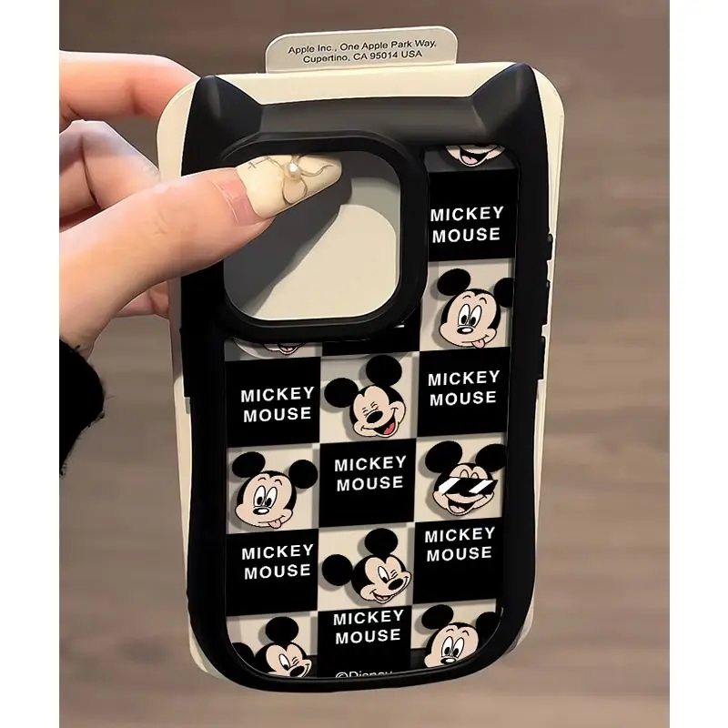 Disneys Mickeys Minnies Mouses Lovely Cartoon Phone Case For iPhone 15 14 13 12 11 Pro Max XR XS MAX Y2K Anti Fall Back Cover