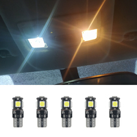 10PCS Canbus T10 LED Car Parts 5 Chips 5050 SMD W5W 194 White Error Free License Plate Light Reading Lamp
