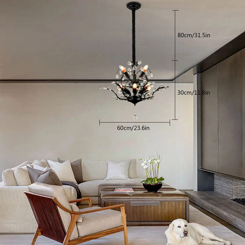 

Modern Elegant Crystal Ceiling Light Chandelier Lamp Pendant Lighting Fixture home decor