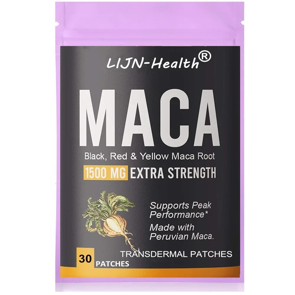 

Organic Maca Root Transdermal Patches with Black + Red + Yellow Peruvian Maca Root Extract for Men and Women 30 Patches