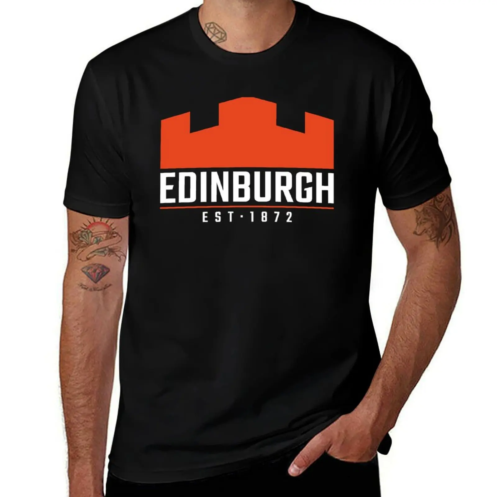 

The Edinburgh Rugby Logo 2 T-Shirt graphics Short sleeve tee boys animal print shirts graphic tees men tshirt