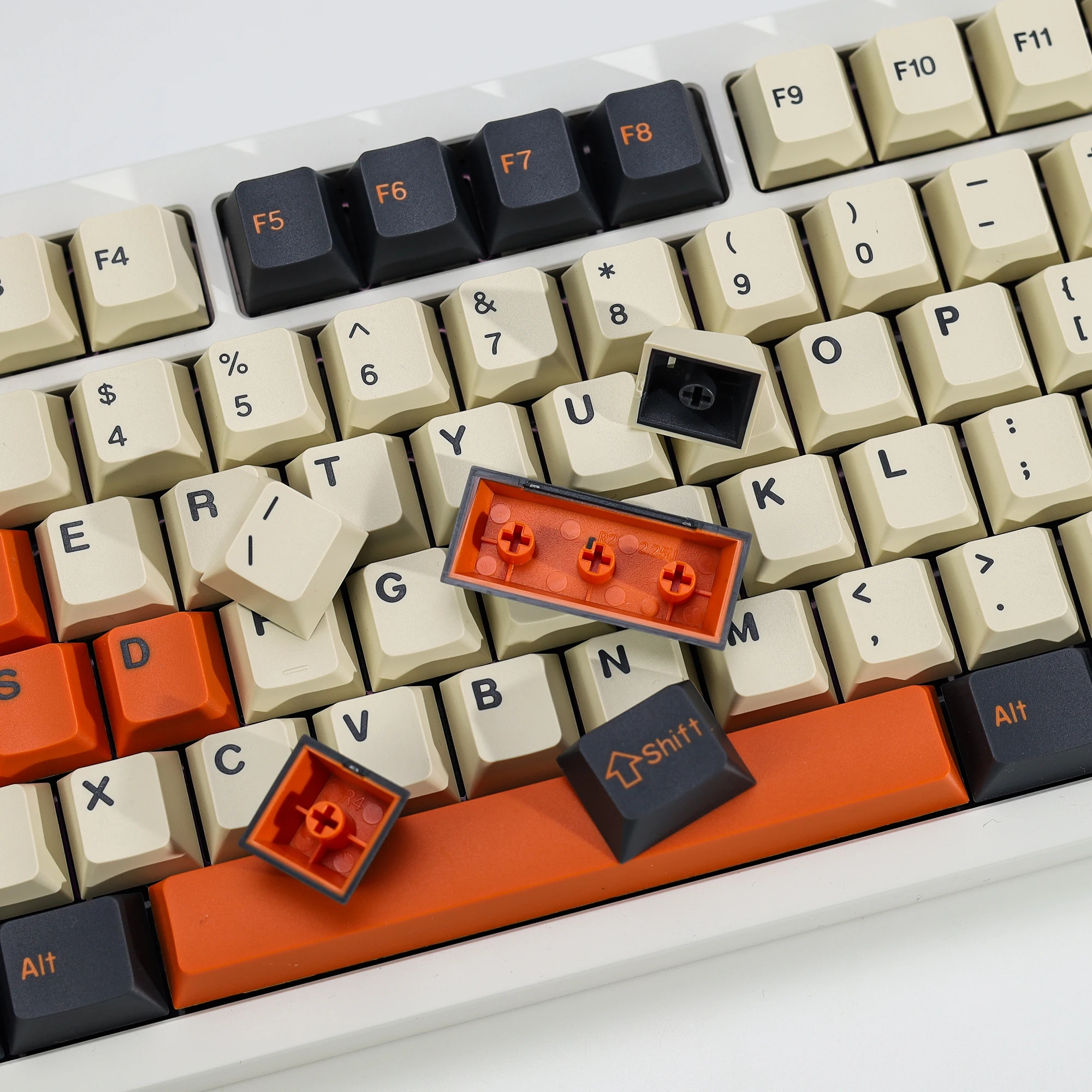 KBDiy 174Keys GMK Carbon Keycap Retro PBT ISO Cherry Profile Double Shot Keycaps For Mechanical Gaming Keyboard MX Switches