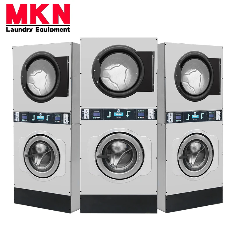 CE/ISO MKN Máquina de lavar e secar roupa automática industrial profissional 50kg 15KG