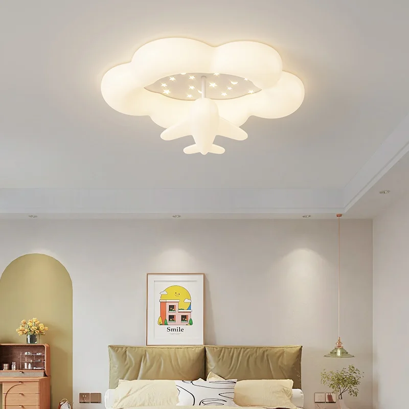 Cream Wind Petal Ceiling Lamp Bedroom Living Room Balcony Corridor Airplane Chandelier Children's Room Lighting Decorative Lamps