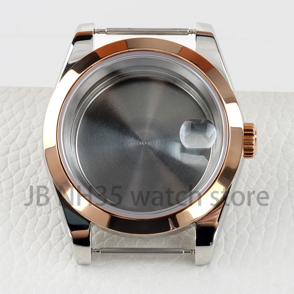 NH35 ساعة حافظة 36 مللي متر/39 مللي متر الياقوت الزجاج الصلبة 316L الفولاذ المقاوم للصدأ مقاوم للماء لحركة Seiko NH35 NH36 Datejust 28.5 مللي متر الطلب #6