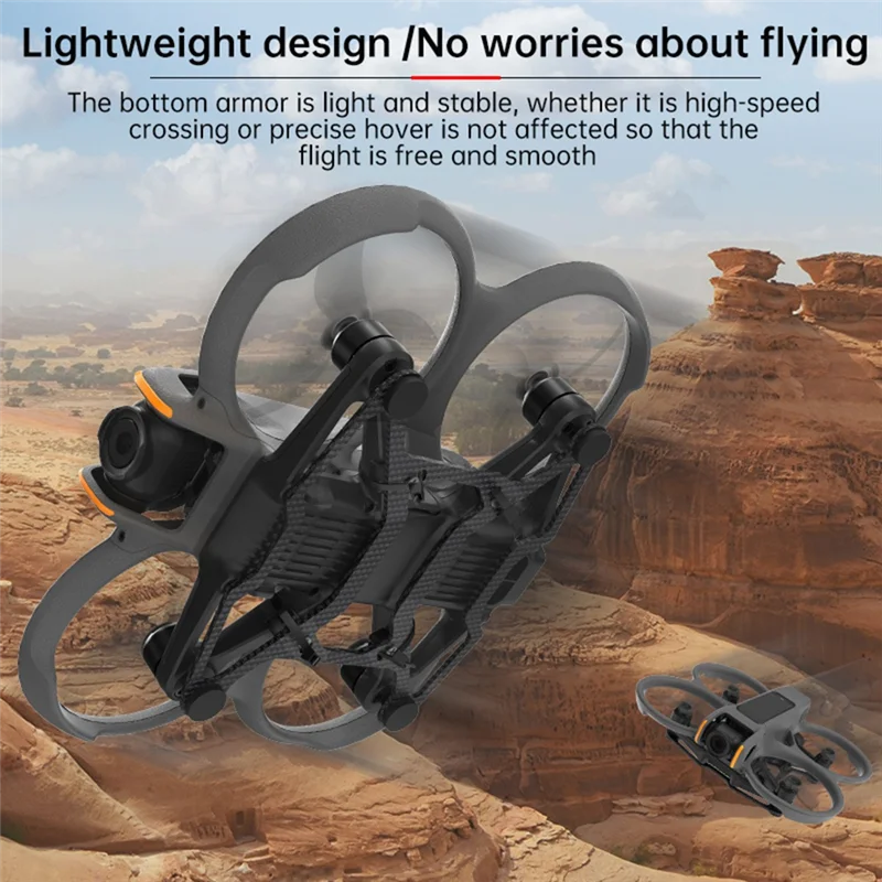 Carbon Fiber Bottom Armor For DJI Avata 2 Protective Anti-Collision Bottom Armor Height Bracket