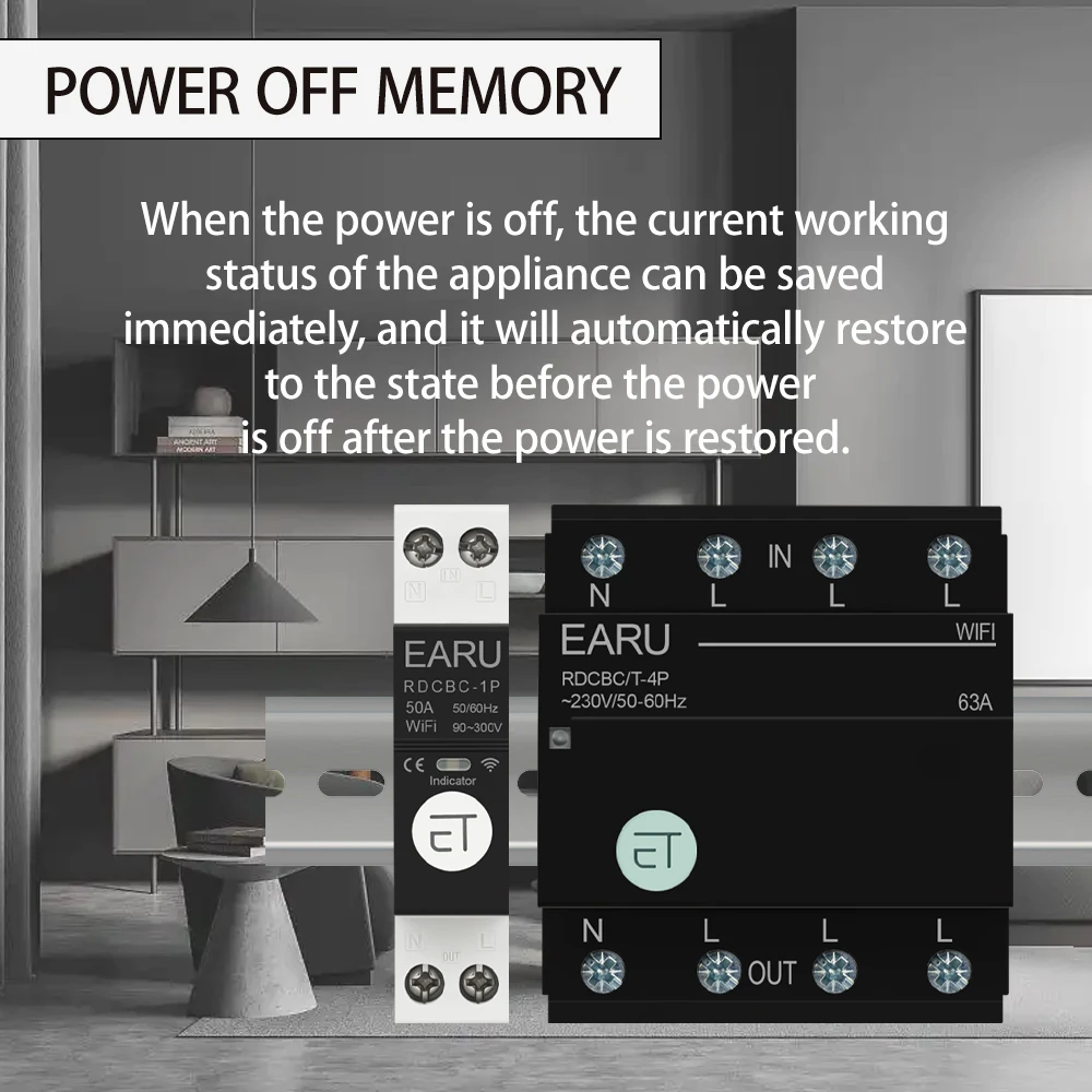 WIFI Circuit Breaker Smart Time Timer Relay Switch Voice Remote Control by Tuya eWeLink APP Smart House Amazon Alexa Google Home
