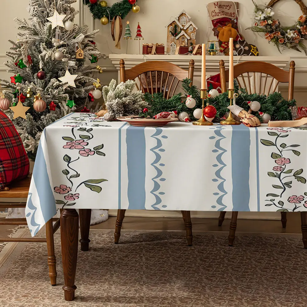 Floral Pop Waterproof table cloth, splash-proof tablecloth, for party, Halloween, Christmas, dining, camping