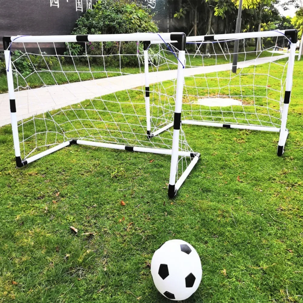 Double Football Goal Children 92CM Portable Indoor and Outdoor Sports Plastic