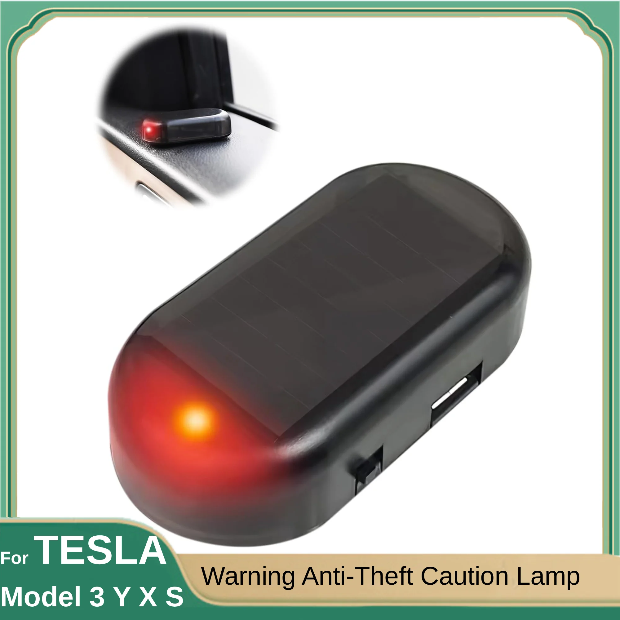 

Car Fake Security Light Solar Powered Simulated Dummy Car Alarm Wireless Warning Anti-Theft Caution Lamp LED Flashing Lights