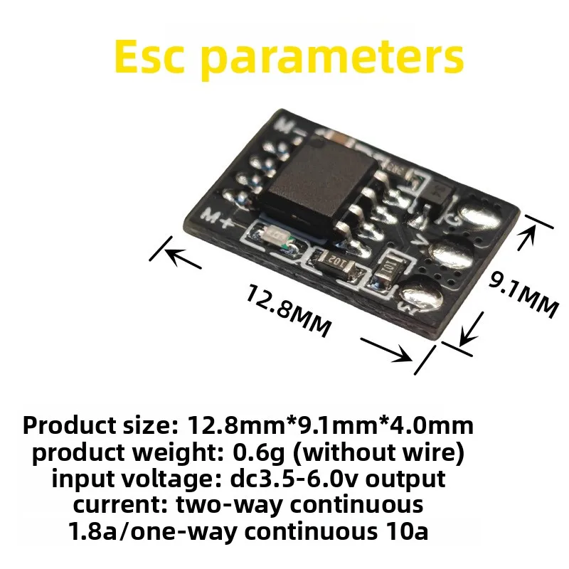 Upgrade1SBrushed ESC Single-Way Dual-Way Micro ESC Hollow Cup ESC Car Boat Hand Throw Airplane Modification