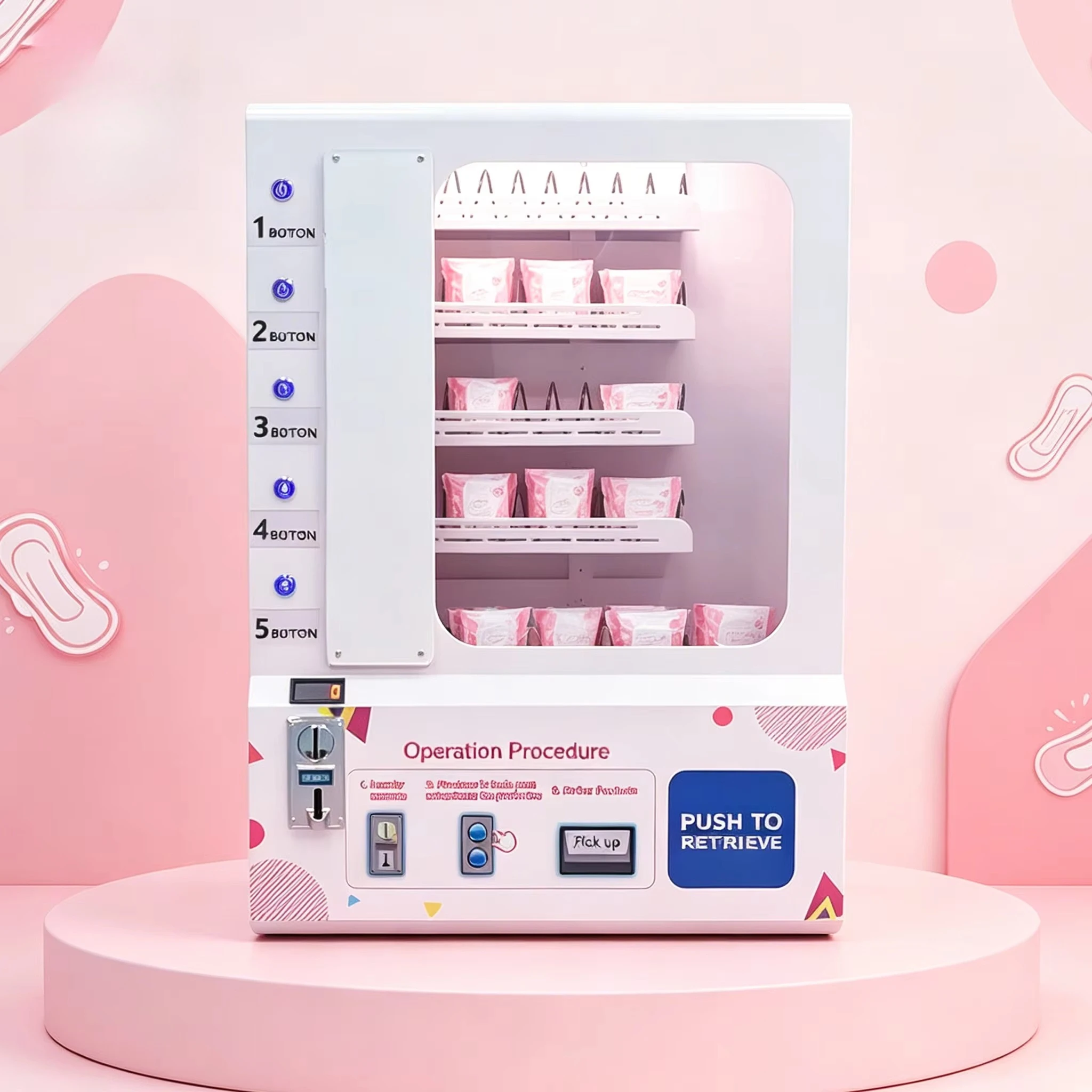 

Self-service Vending Machine Mini Table Vending Machine Women Products Sanitary Pad Vendor Cashless Payment