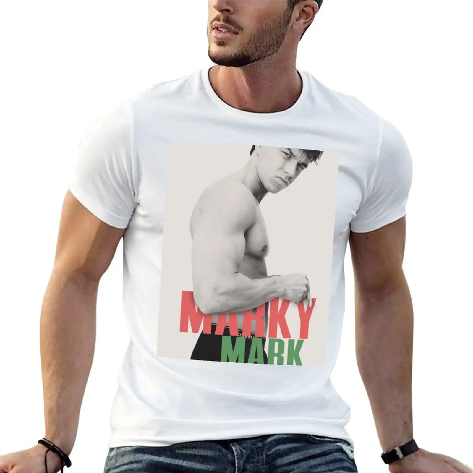 Camiseta atractiva MARKY MARK, camisetas de diseñador, camiseta con estampado personalizado, camiseta de algodón para hombre